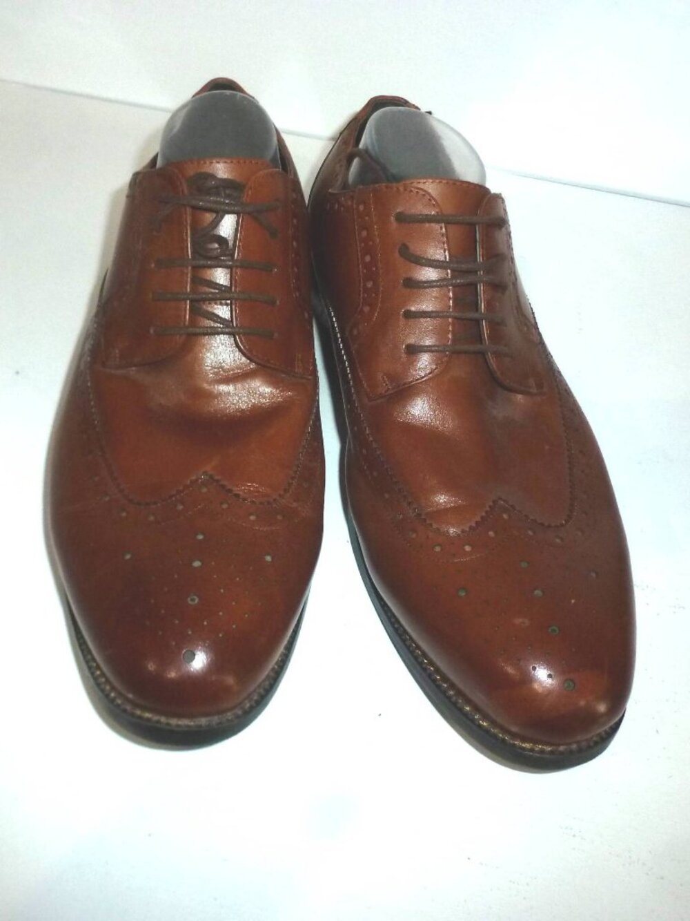 Stacy Adams Brown Leather Oxford Men's Shoes - Size 11 Wide